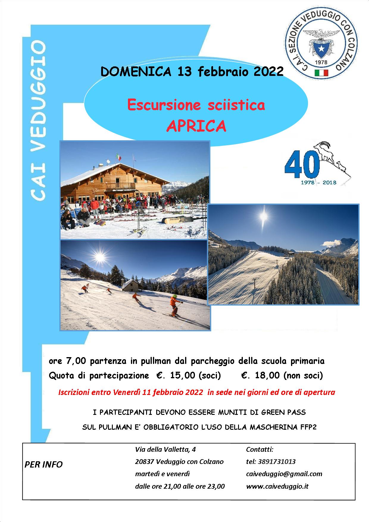 Domenica 13 febbraio 2022 – Con gli sci all’Aprica