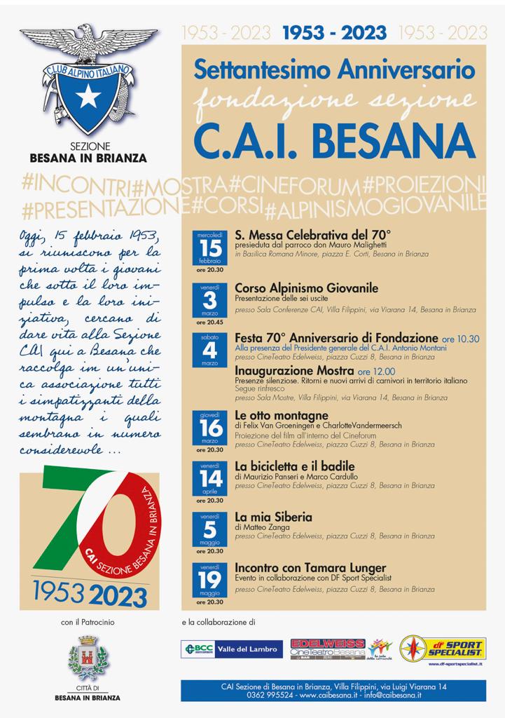 70° anniversario Cai Besana