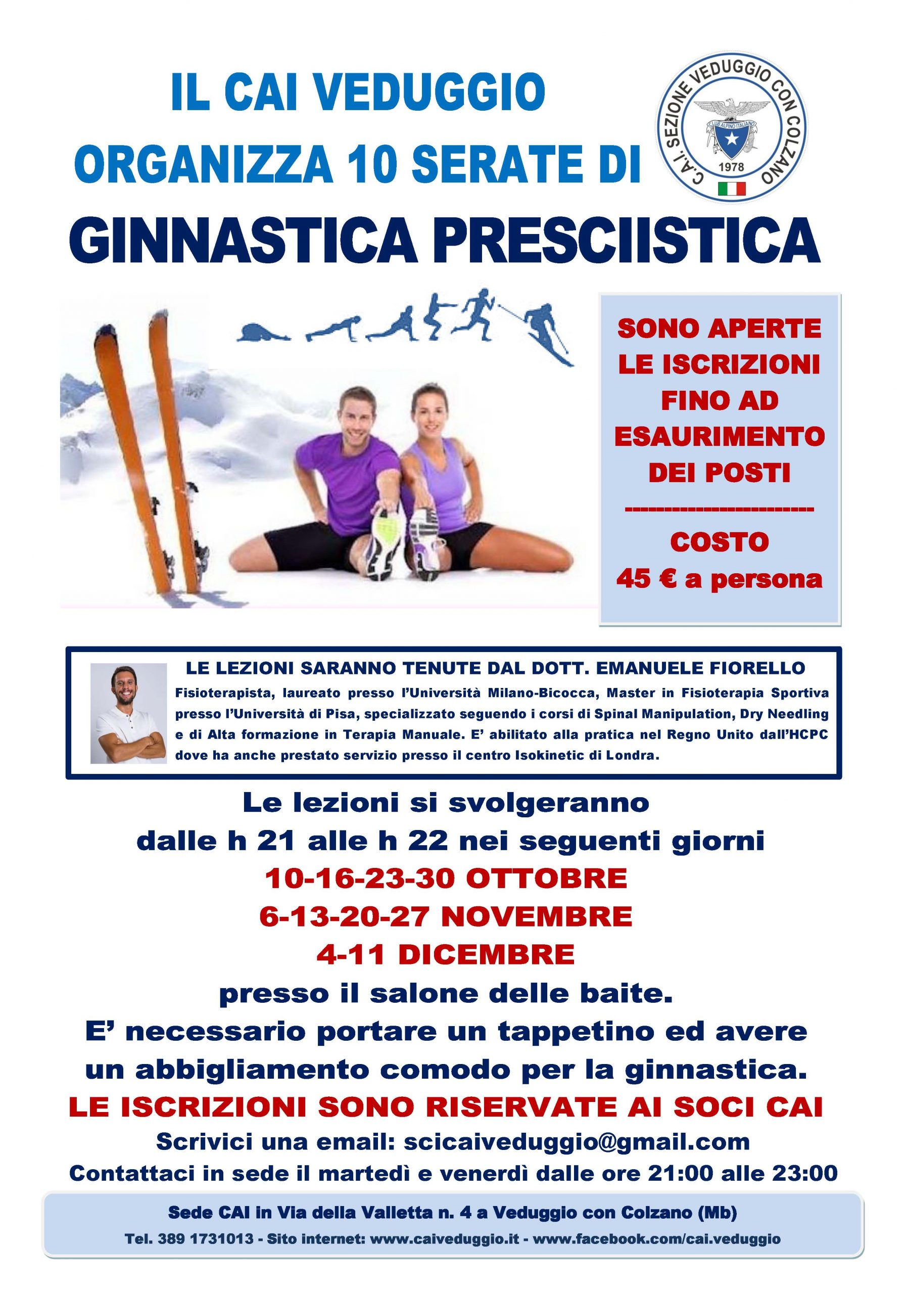 Corso di ginnastica presciistica