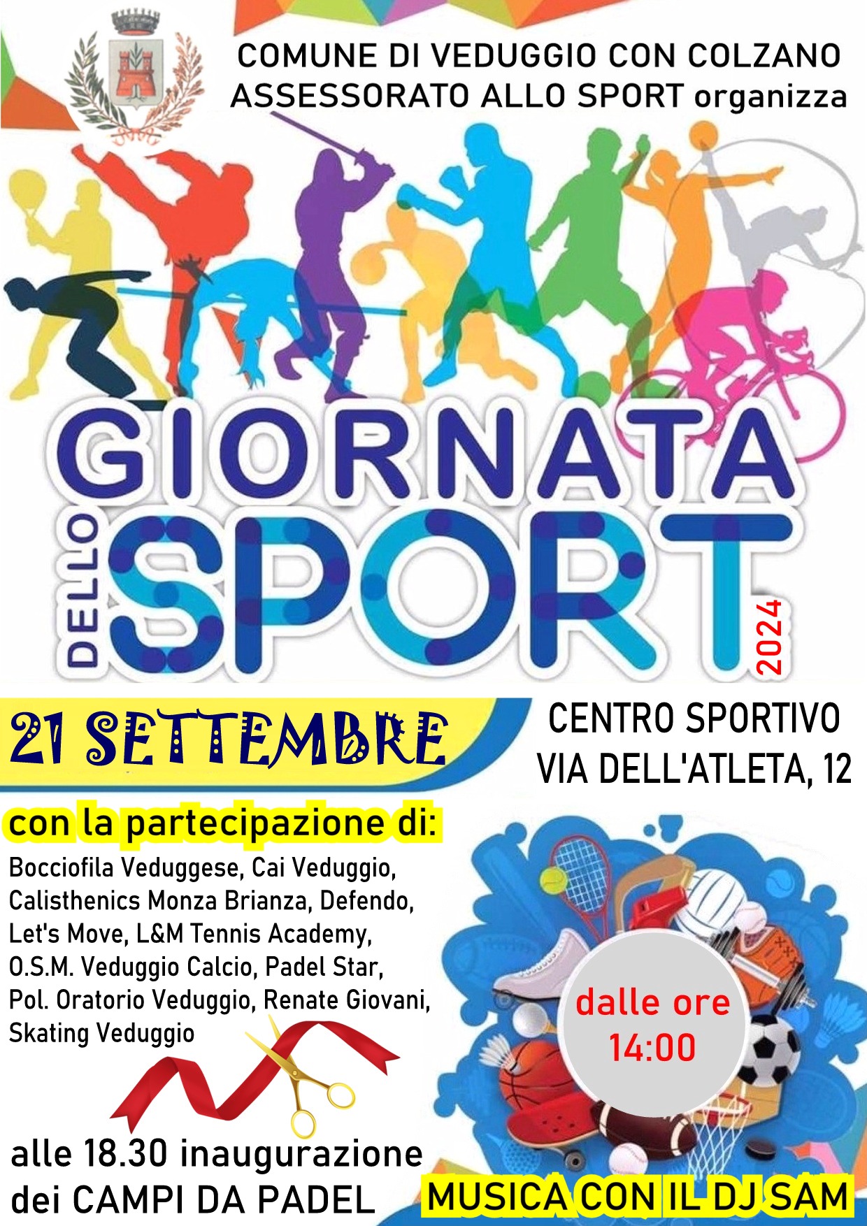 Sabato 21 settembre 2024 – Festa dello Sport